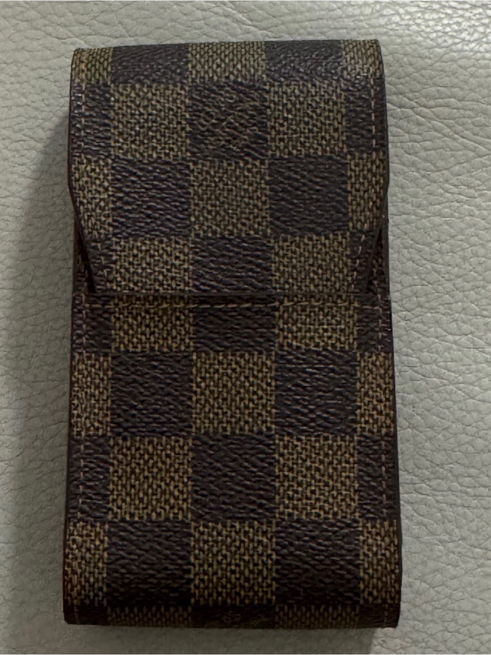 Louis Vuitton Brown Damier Ebene Card & accessory case w/COA